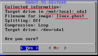 linux下用ghost备份系统 linux下用ghost备份系统