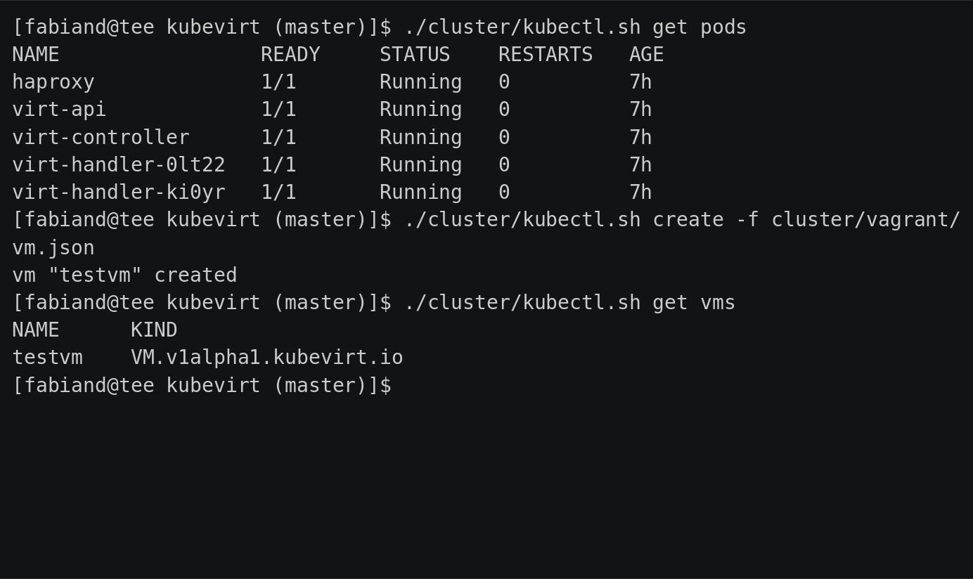 Kubernetes上进行虚拟机管理插件-KubeVirt Kubernetes上进行虚拟机管理插件-KubeVirt