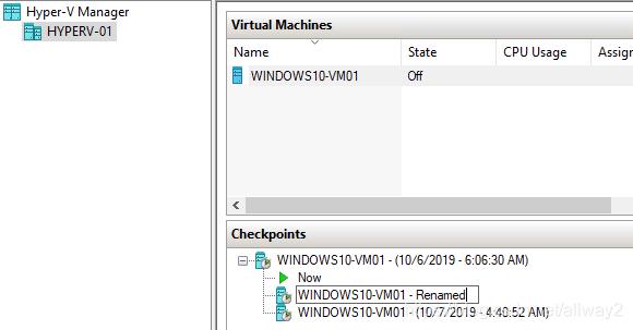使用Hyper-V检查点 使用Hyper-V检查点