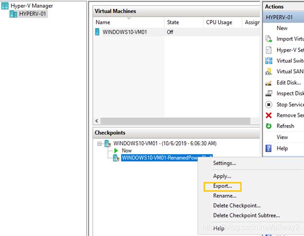 使用Hyper-V检查点 使用Hyper-V检查点