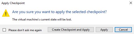 使用Hyper-V检查点 使用Hyper-V检查点