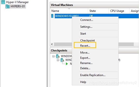 使用Hyper-V检查点 使用Hyper-V检查点