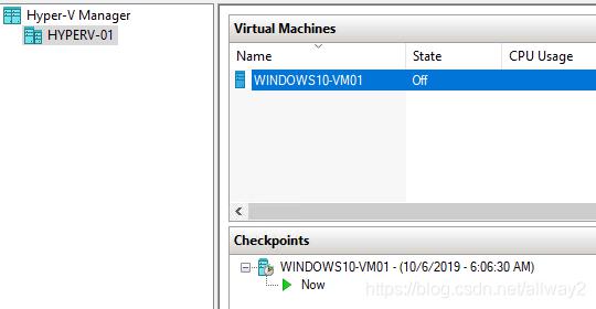 使用Hyper-V检查点 使用Hyper-V检查点