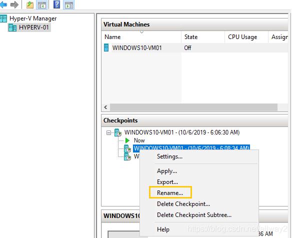 使用Hyper-V检查点 使用Hyper-V检查点